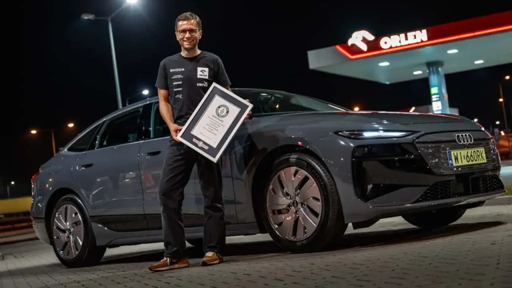 أودي A6 e-tron تسجل رقما قياسيا بقطع 1,338 كم بشحنة واحدة